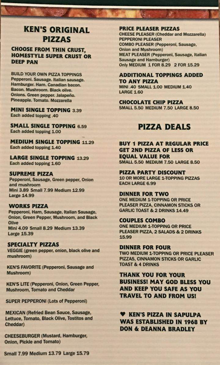 Ken's Pizza - Sapulpa, OK