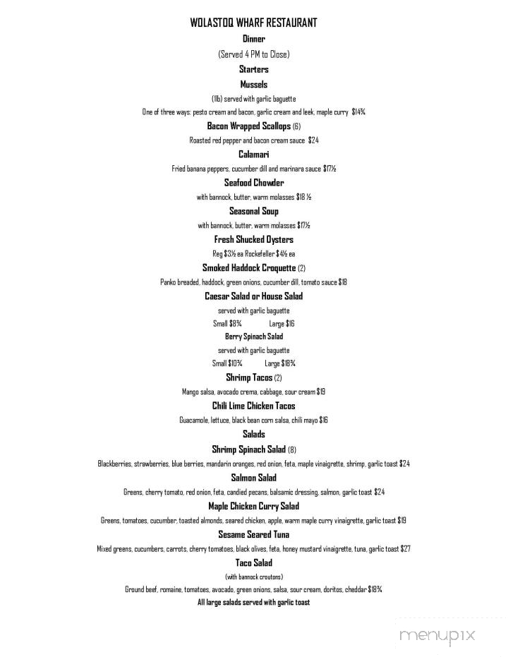 Wolastoq Wharf - Fredericton, NB menu_pic