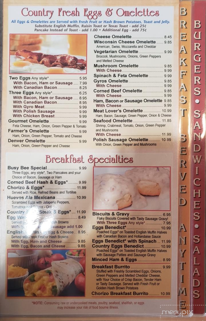 O G Busy Bee - Wonder Lake, IL menu_pic
