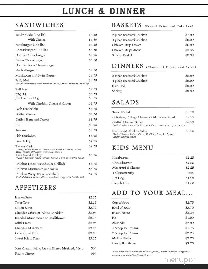 Richman's Cafe - Bellevue, IA menu_pic