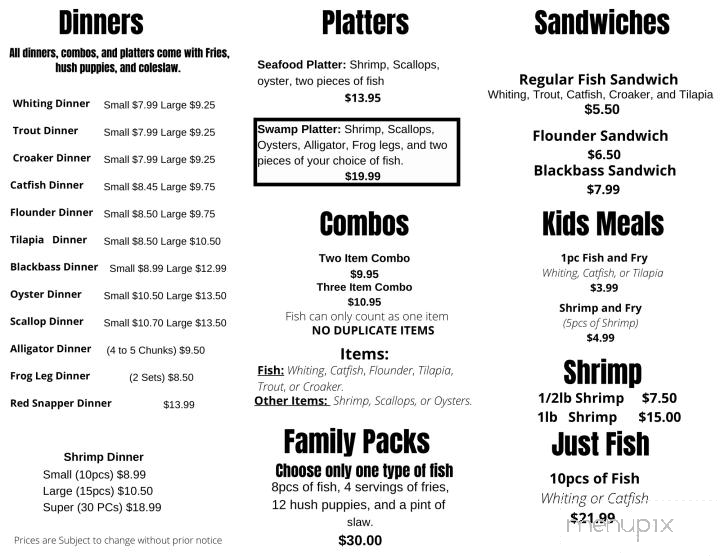 Deep Blue Seafood - Martinsville, VA menu_pic