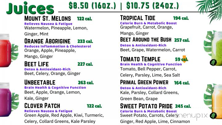 Primal Juice and Smoothies - San Antonio, TX menu_pic
