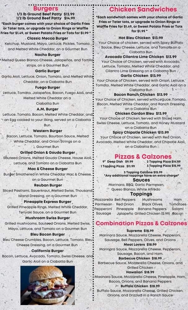 Club Mecca - Price, UT menu_pic