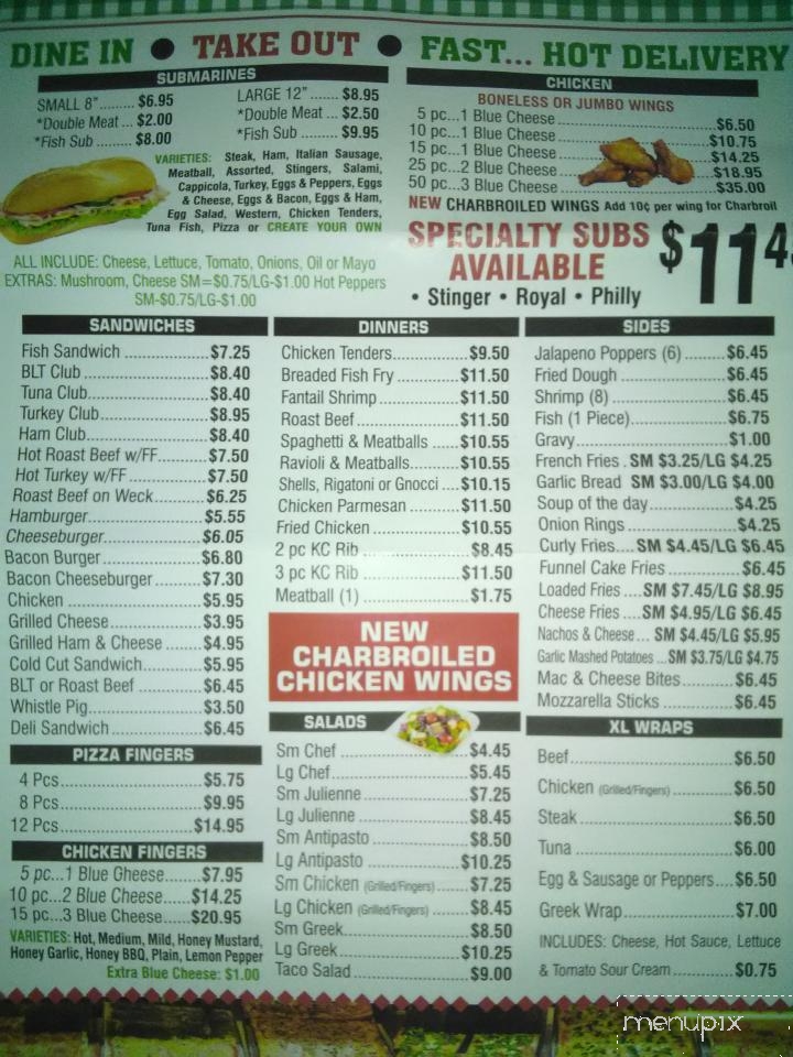 Frenchy's Pizzeria - Niagara Falls, NY menu_pic