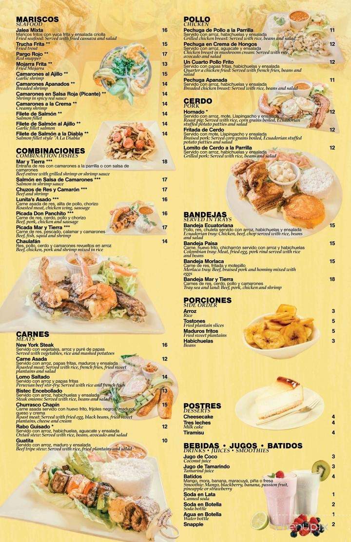 Lunita's Coffee Shop & Restaurant - Peekskill, NY menu_pic