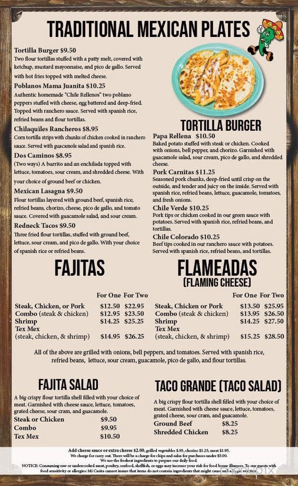 Mi Casita Mexican Restaurant - Glencoe, AL menu_pic