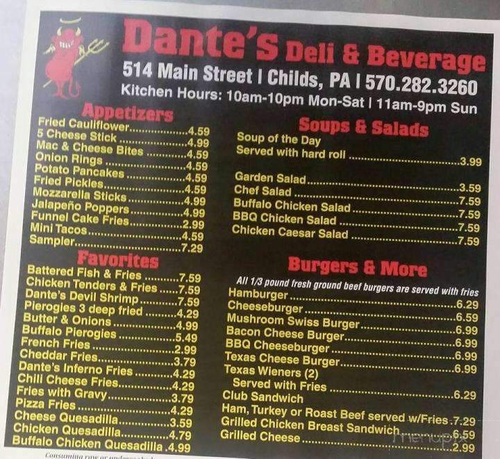 Dante's Deli & Beverage - Childs, PA