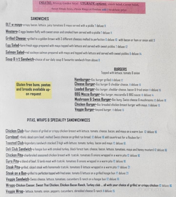 Tommy D's Restaurant & Steakhouse - Hanover, ON menu_pic
