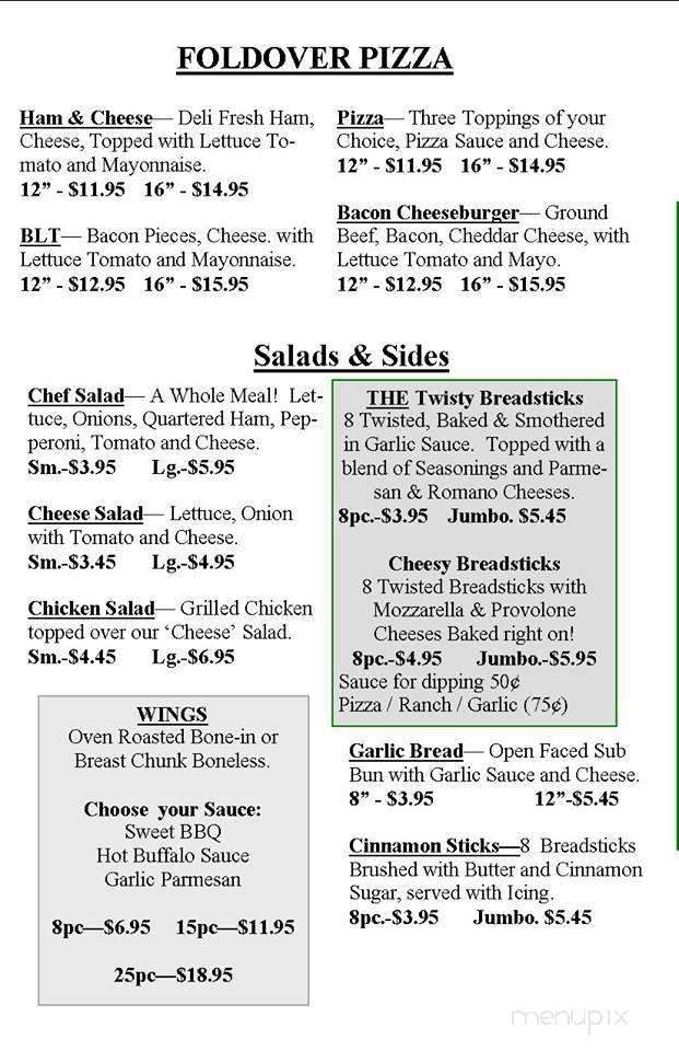 M & S Carry Out & Pizza - Galion, OH menu_pic