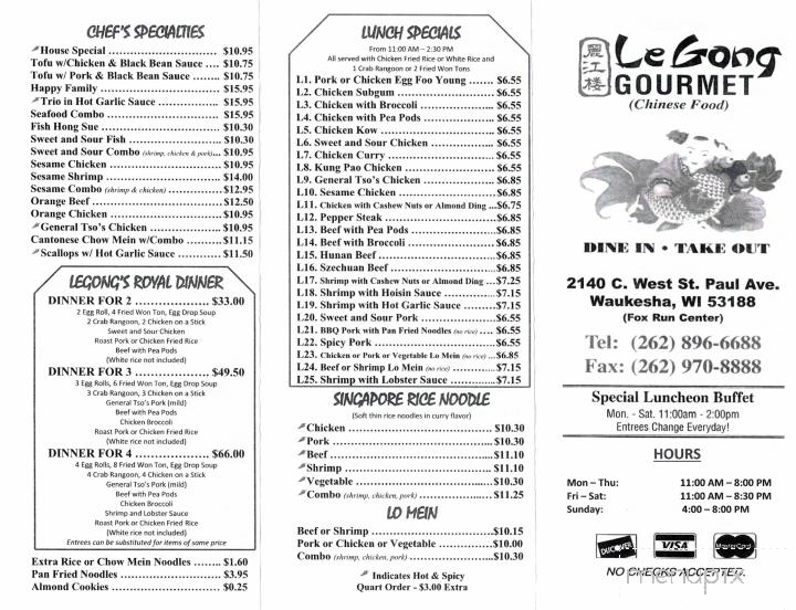 Le Gong Gourmet - Waukesha, WI