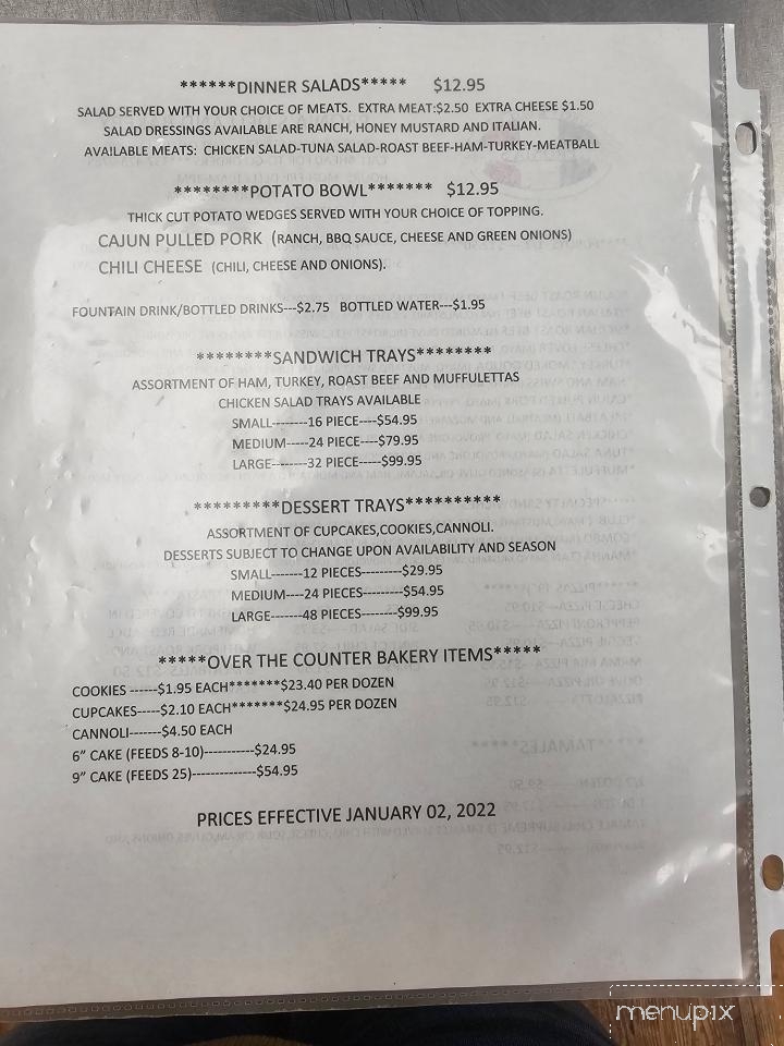 Pronia's Deli - Lake Charles, LA menu_pic