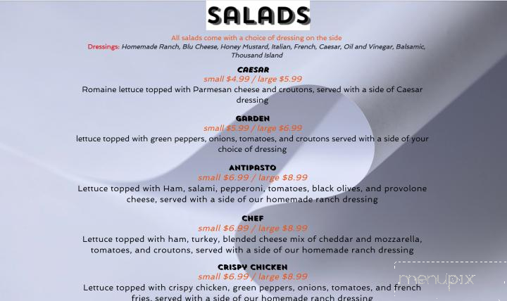 Vinnie's Pizzeria - Findley Lake, NY menu_pic