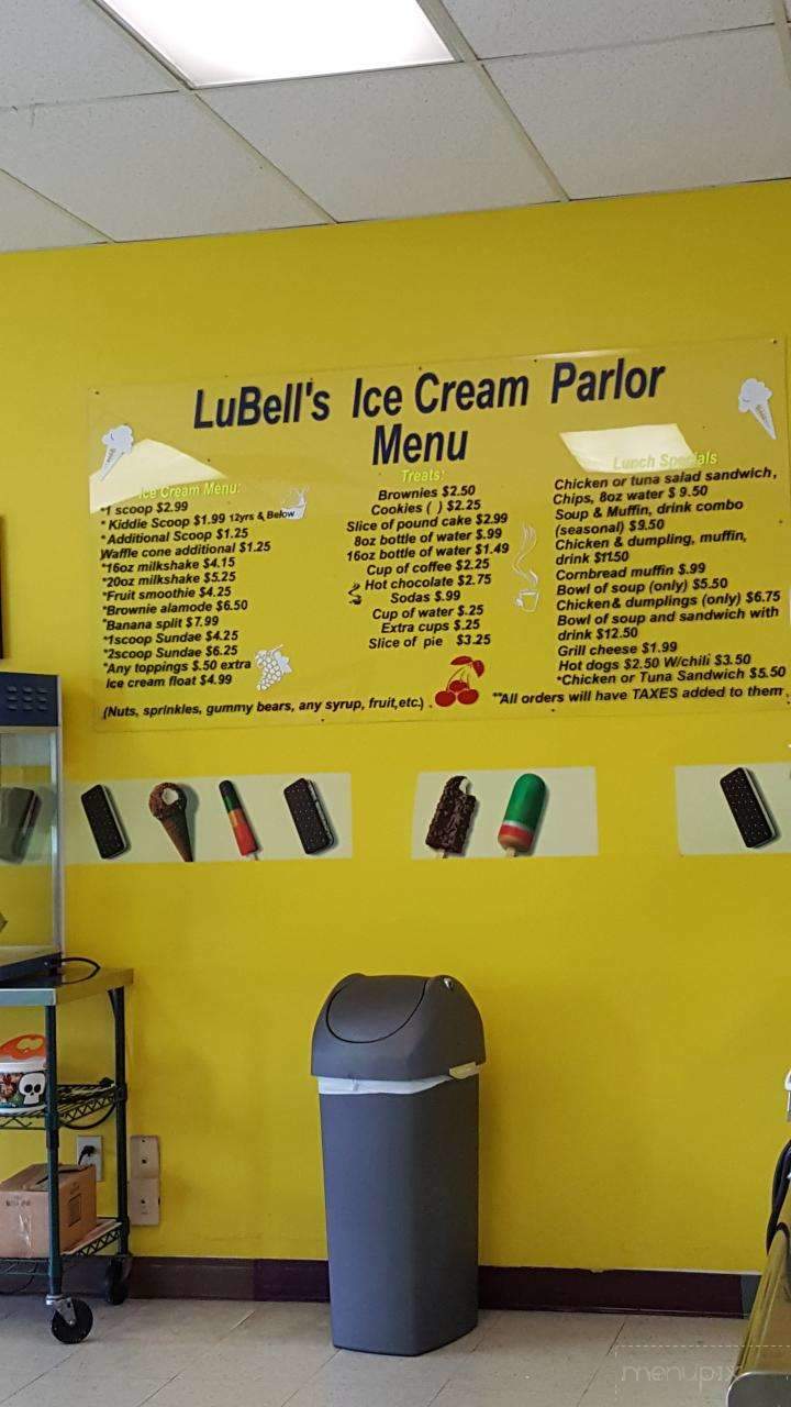 Lubell's Ice Cream Parlor - Pine Mountain, GA menu_pic