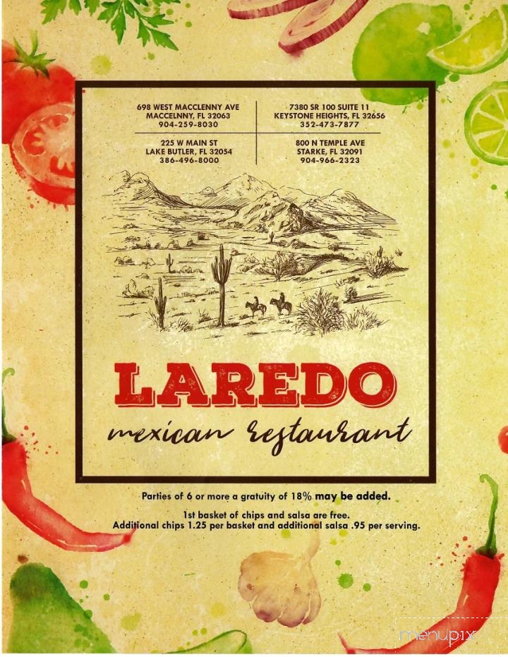 Laredo Mexican Restaurant - Starke, FL menu_pic