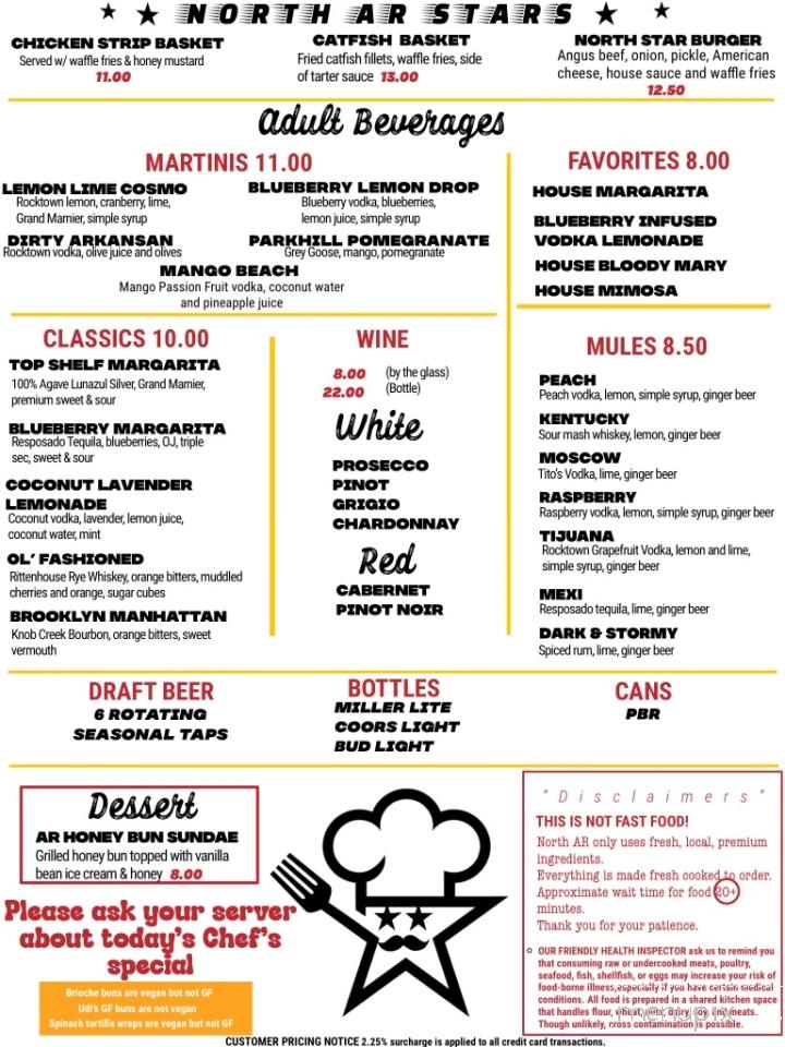 North Bar Popup - Searcy, AR menu_pic