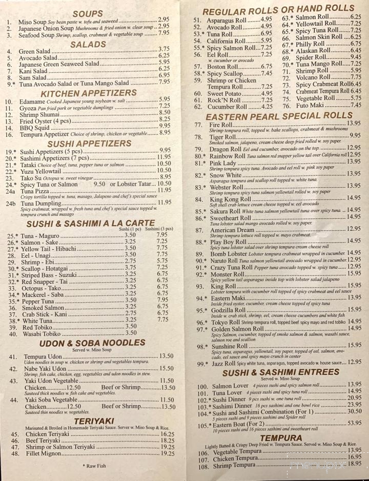 Eastern Pearl - Webster, MA menu_pic
