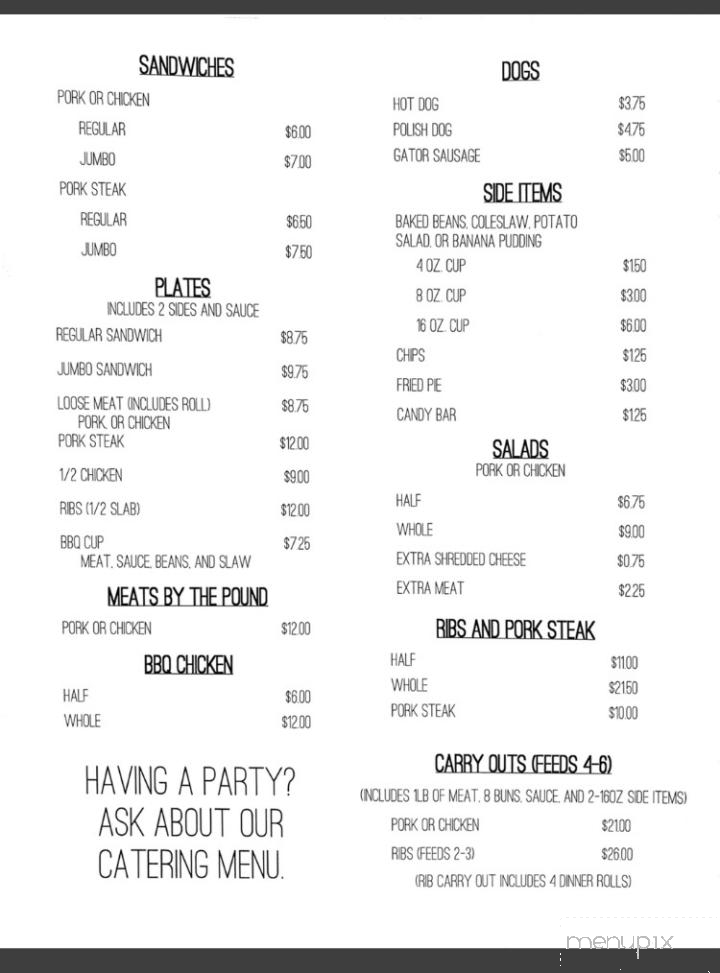 J & N Barbeque - Bono, AR menu_pic