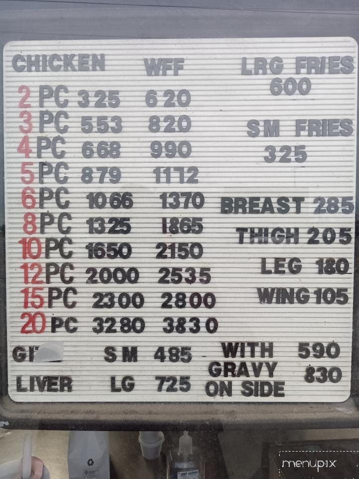 Barrera's Fried Chicken - Robstown, TX menu_pic