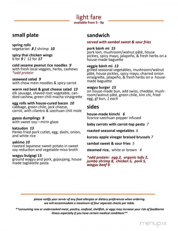 Donabe Asian Kitchen - Taos, NM menu_pic