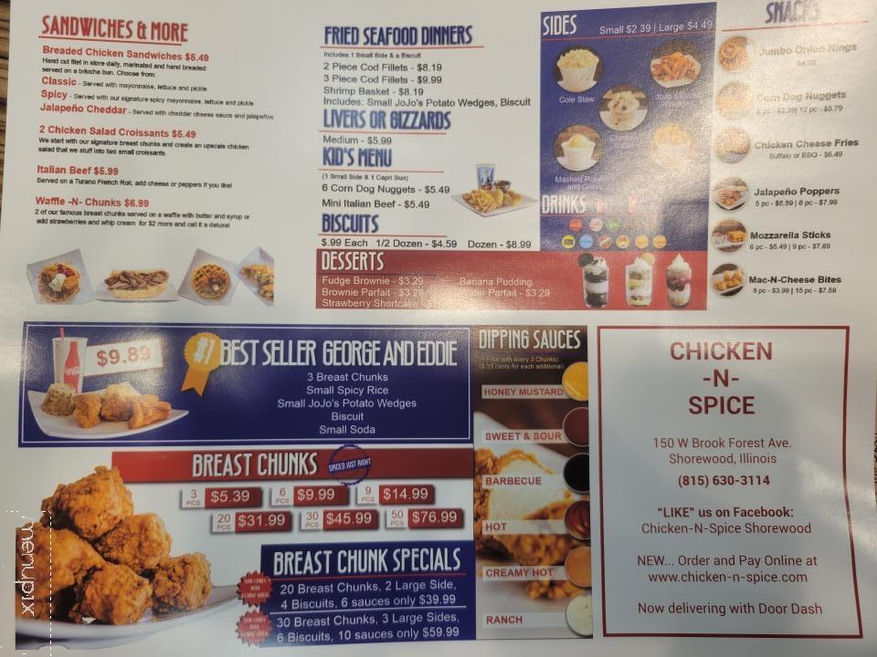 Chicken-N-Spice - Shorewood, IL menu_pic