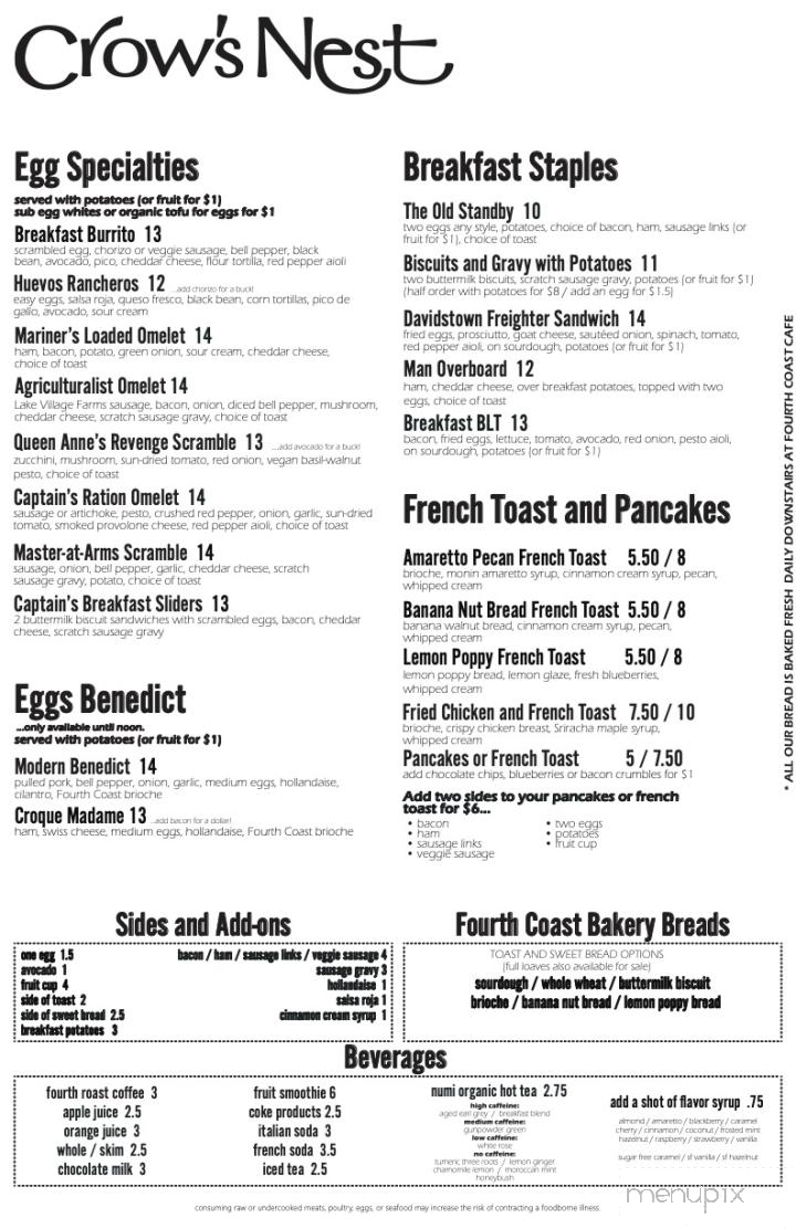 Crows Nest - Kalamazoo, MI menu_pic