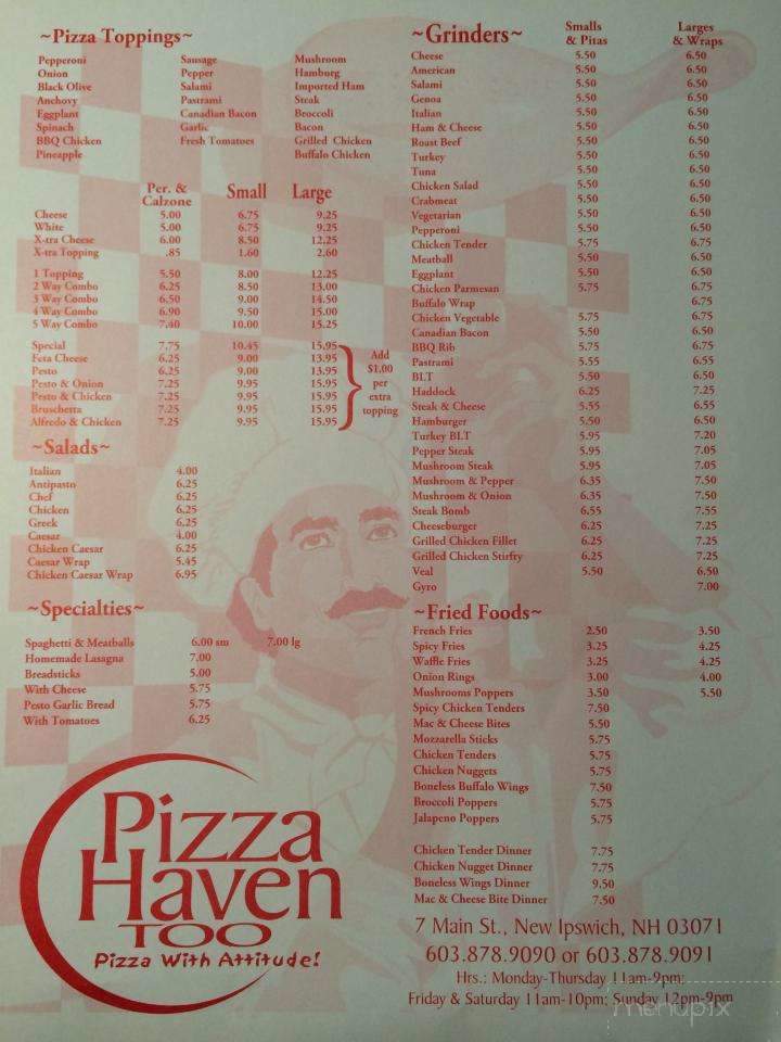 Pizza Haven Too - New Ipswich, NH