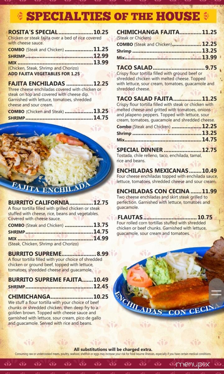 La Rosita Mexican Restaurant - Greenbrier, AR menu_pic