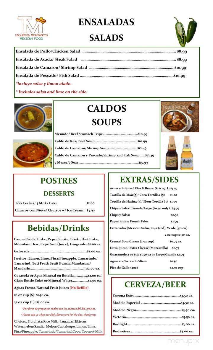 Taqueria Montano's Mexican Food - Port Saint Lucie, FL menu_pic