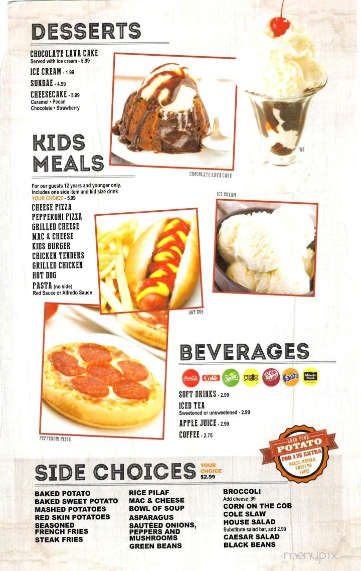 Black Stallion Steakhouse - Monticello, KY menu_pic