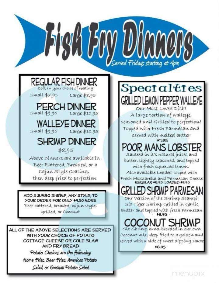 Rachel's Roadside Bar and Grill - Wittenberg, WI menu_pic