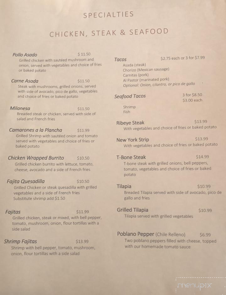 Dolce Vita Cucina - Defiance, OH menu_pic