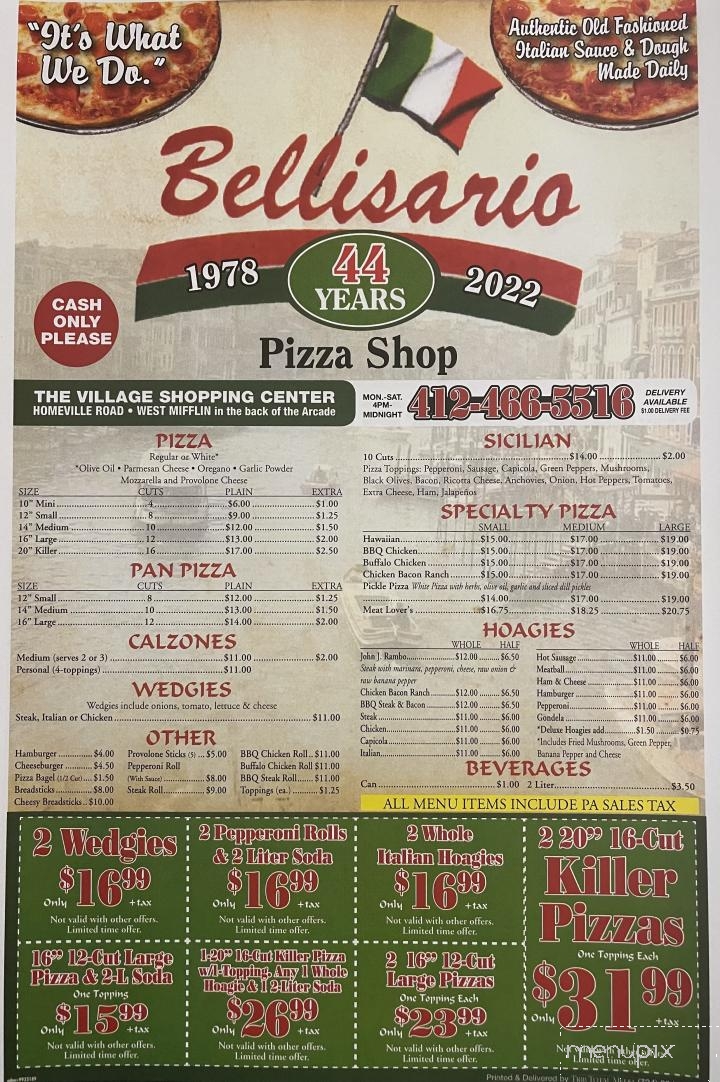 Bellisario Pizza Shop - West Mifflin, PA
