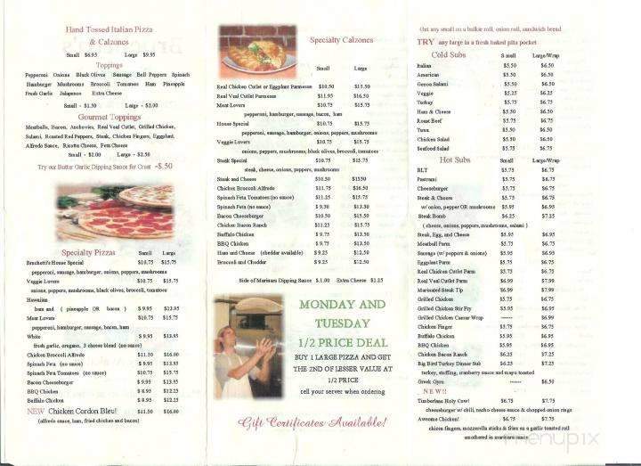 Bruchetti's - Sandown, NH menu_pic