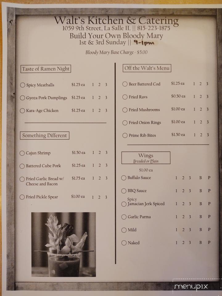 Walt's Tavern - La Salle, IL menu_pic