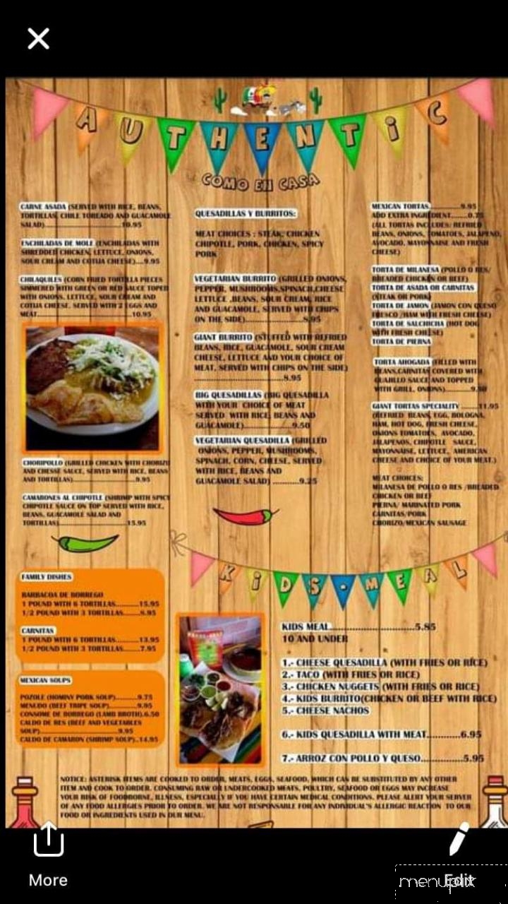 Armando's Burritos - Greenville, SC menu_pic