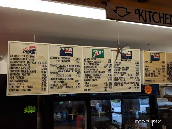 Sea Side Seafoods menu - Port Mouton, NS menu_pic