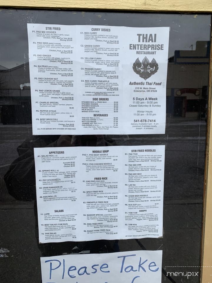 Thai Enterprise - Enterprise, OR menu_pic