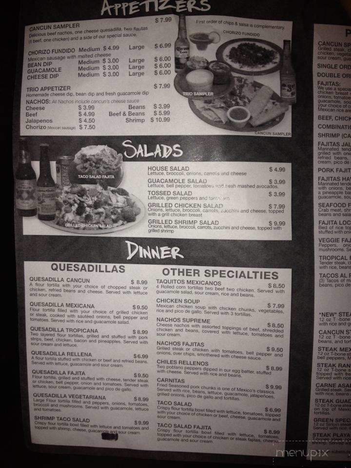 Cancun Mexican Grill - Hays, KS menu_pic