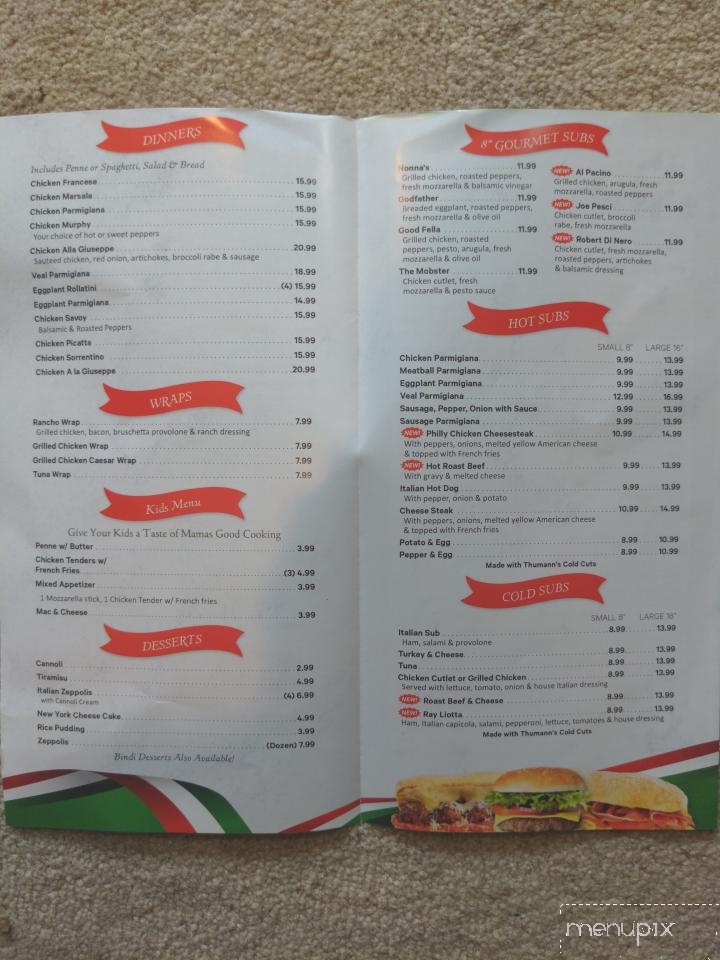 Mamma Mia's - Nutley, NJ menu_pic