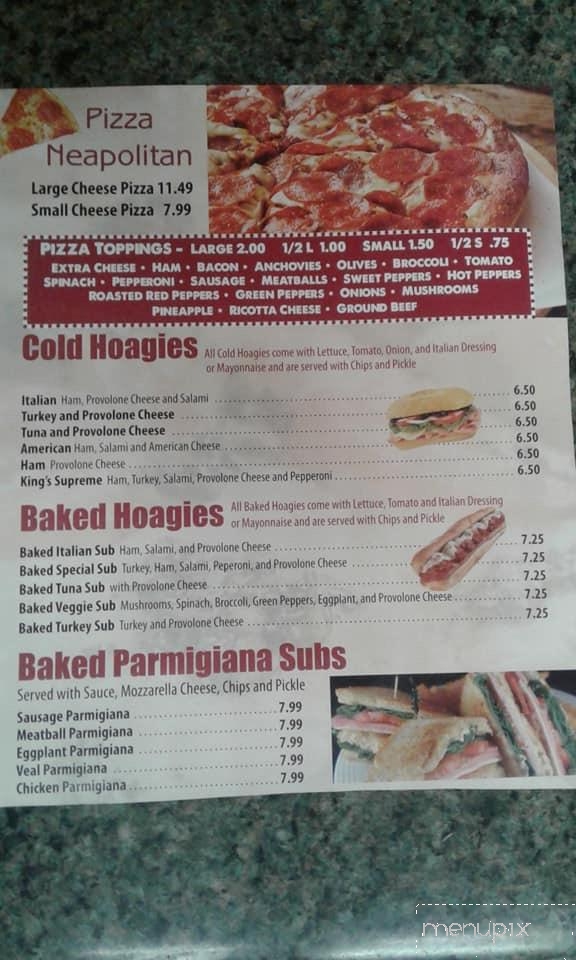 King's Pizzeria - Berwick, PA menu_pic