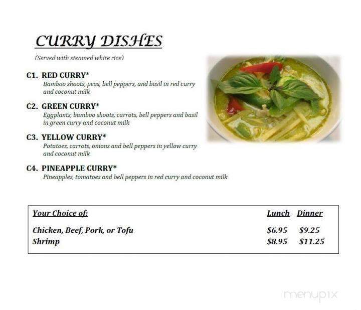 Thai Cuisine - Oxford, MI menu_pic