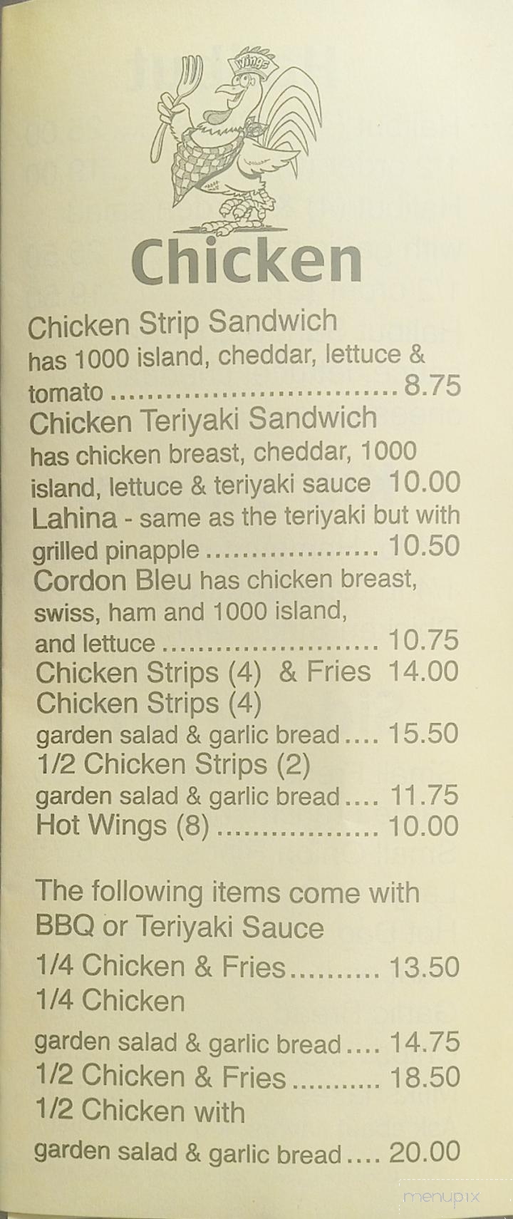 Burger Queen - Ketchikan, AK menu_pic