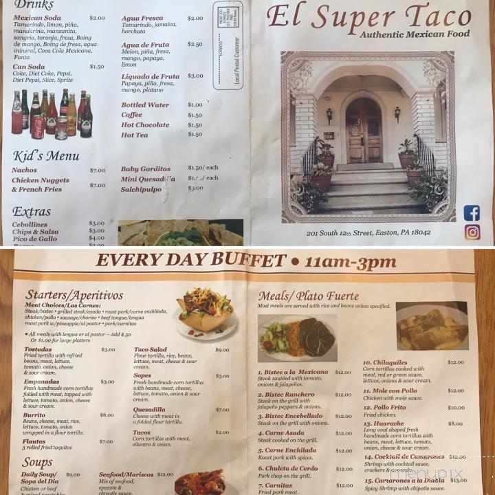 El Super Taco - Easton, PA menu_pic