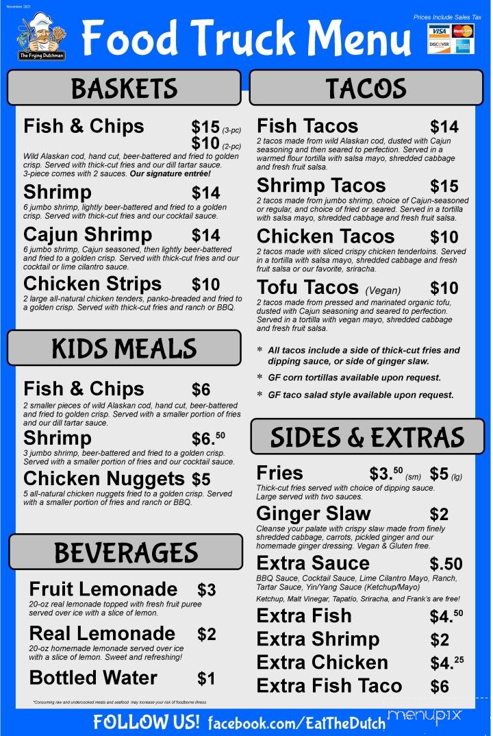 The Frying Dutchman - Milton, WA menu_pic