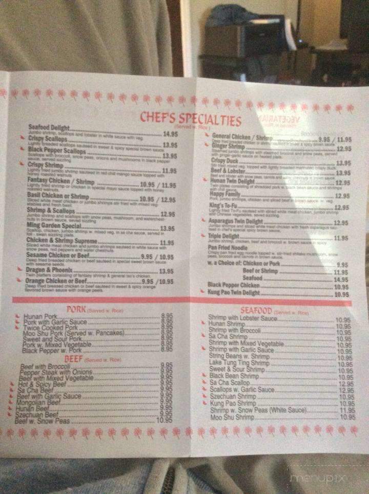 Ming Garden - Huntersville, NC menu_pic