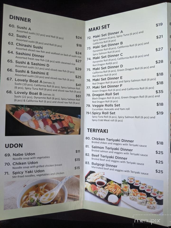 Sushi Park - Uxbridge, ON menu_pic