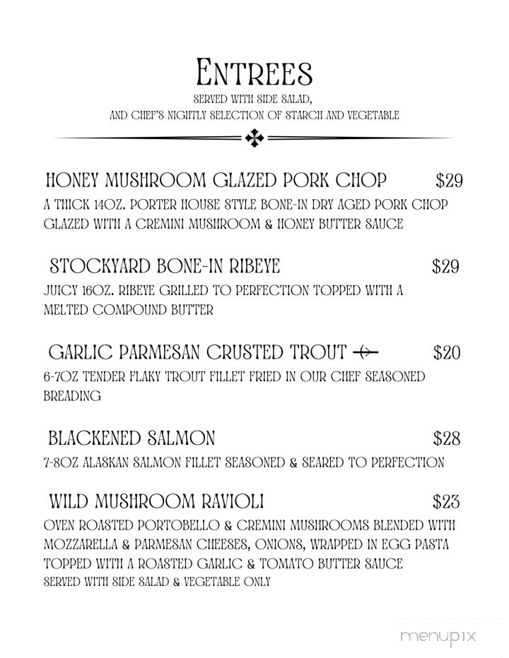 Hawtrees Bar and Grill - Burnsville, NC menu_pic