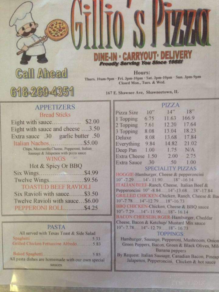 Gillio's Pizza - Shawneetown, IL