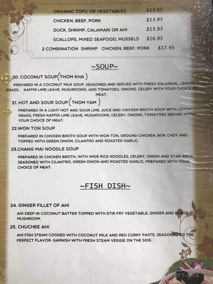 New Chiang Mai Thai Cuisine - Hilo, HI menu_pic