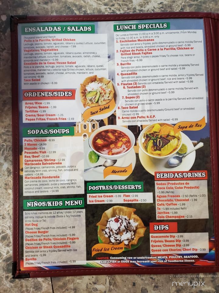 Online Menu Of Taco Lopez Thomasville Nc